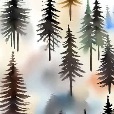 Moody minimalist forest landscape thumb