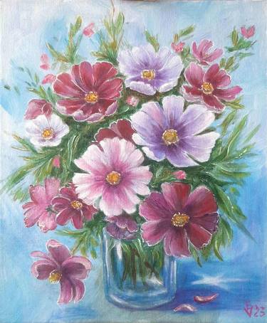 Original Impressionism Floral Paintings by Elena Vyatkina