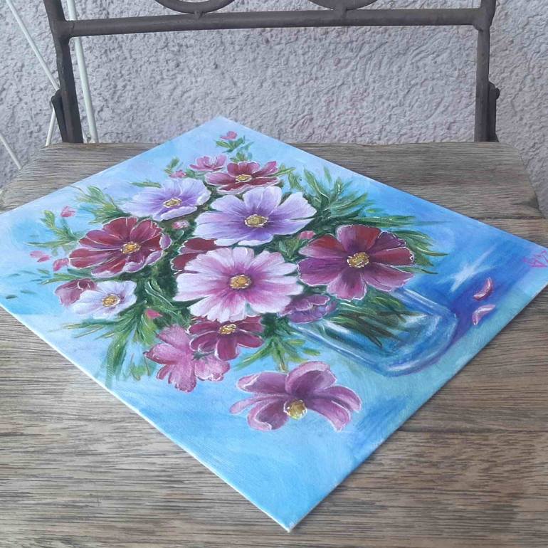 Original Floral Painting by Elena Vyatkina