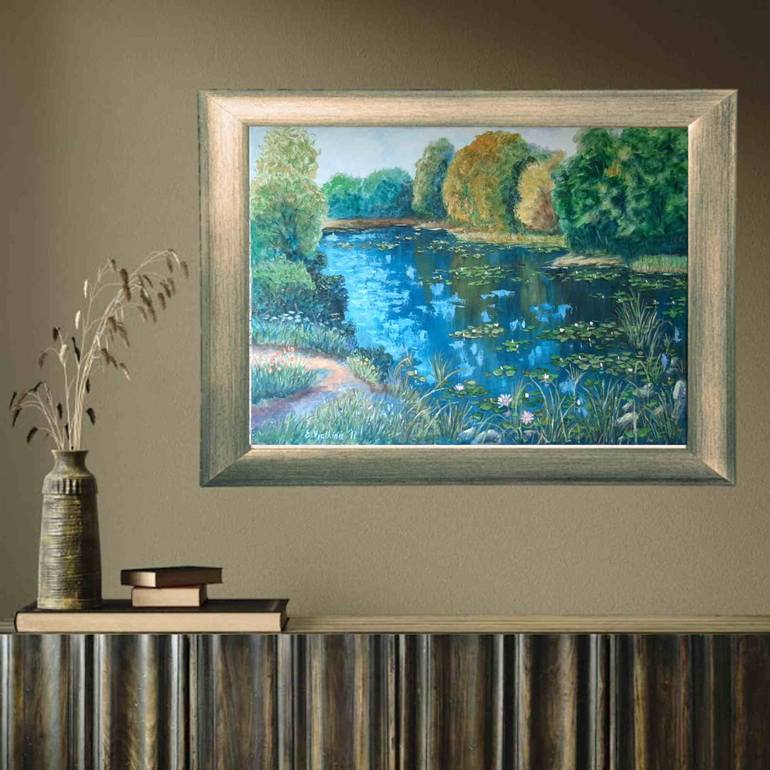 Original Impressionism Landscape Painting by Elena Vyatkina