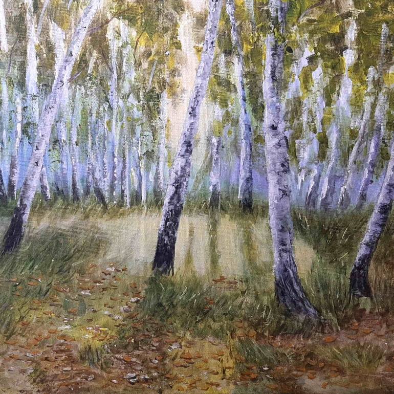 Original Impressionism Landscape Painting by Elena Vyatkina