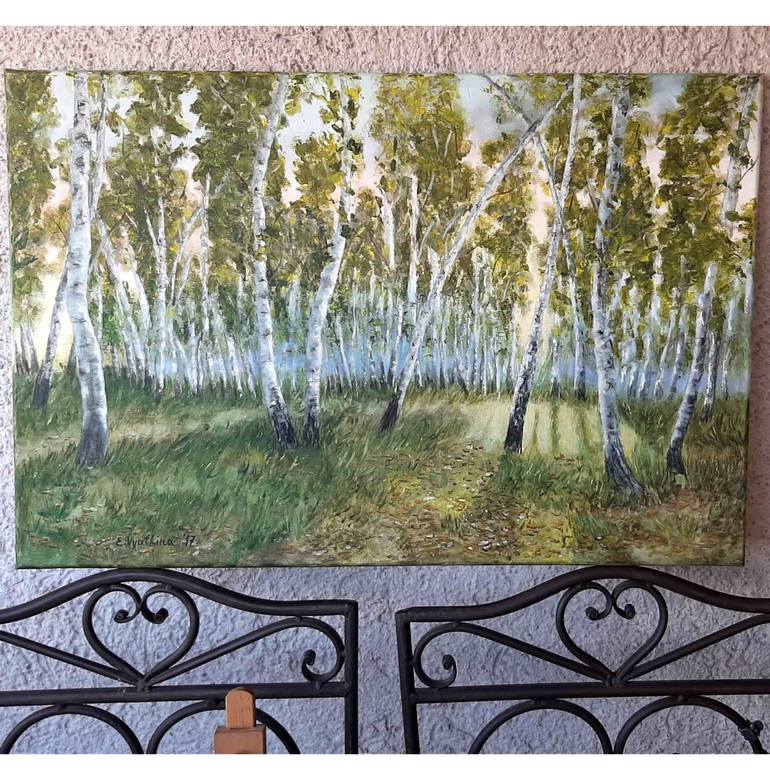 Original Impressionism Landscape Painting by Elena Vyatkina