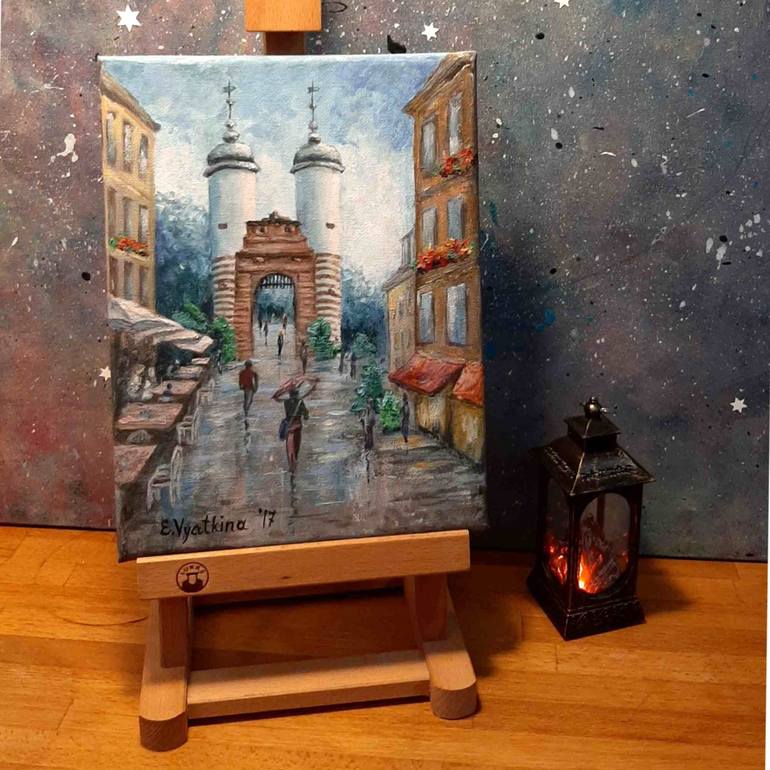 Original Cities Painting by Elena Vyatkina