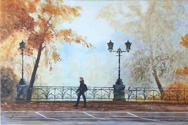 Original Illustration Cities Paintings by Elena Vyatkina