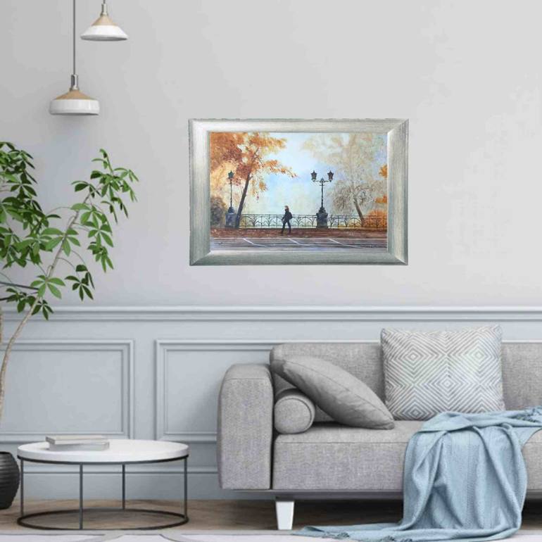 Original Illustration Cities Painting by Elena Vyatkina