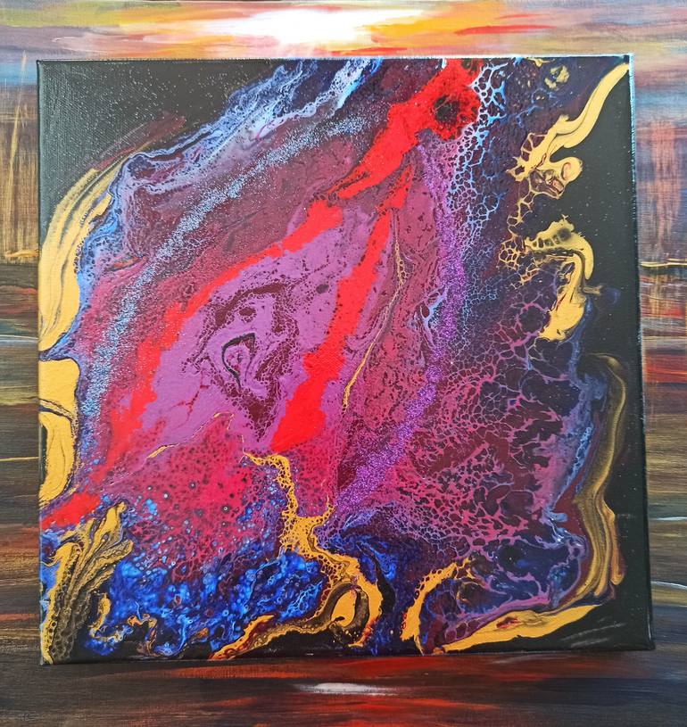 Original Abstract Expressionism Fantasy Painting by Anna Sharova