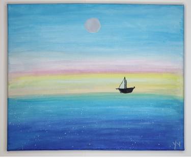 Print of Figurative Boat Paintings by Yvaine Astrid