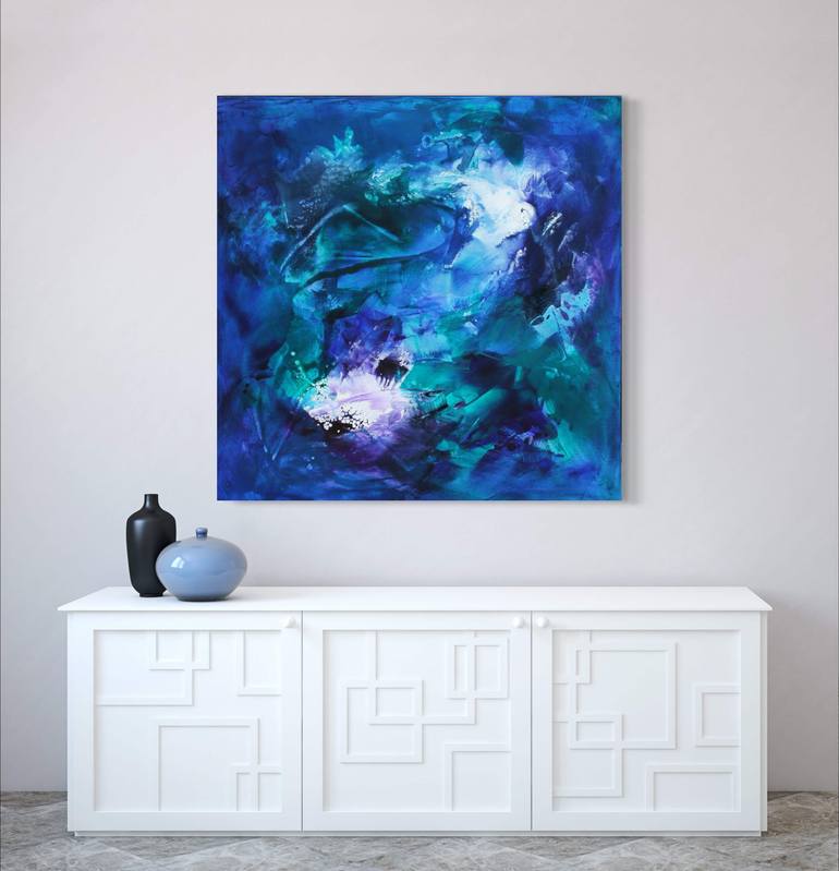 Original Abstract Expressionism Abstract Painting by Paresh Nrshinga Frsa