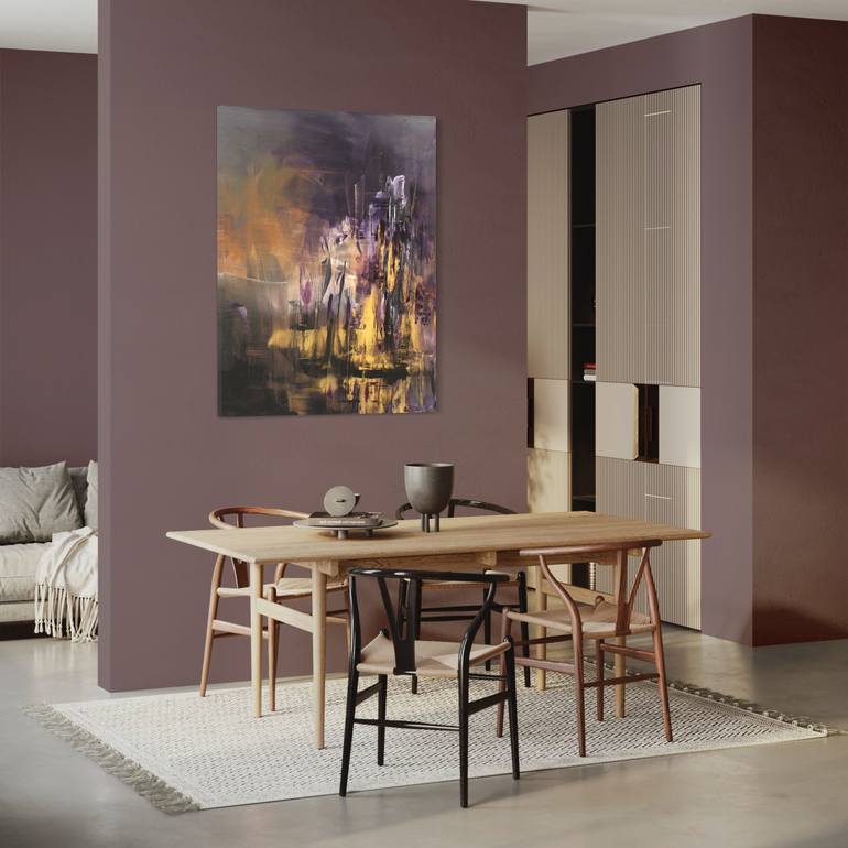 Original Abstract Expressionism Abstract Painting by Paresh Nrshinga Frsa