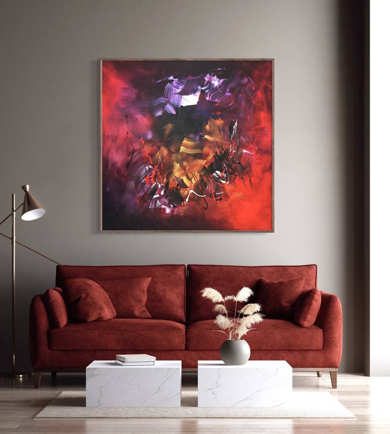 Original Abstract Expressionism Abstract Painting by Paresh Nrshinga