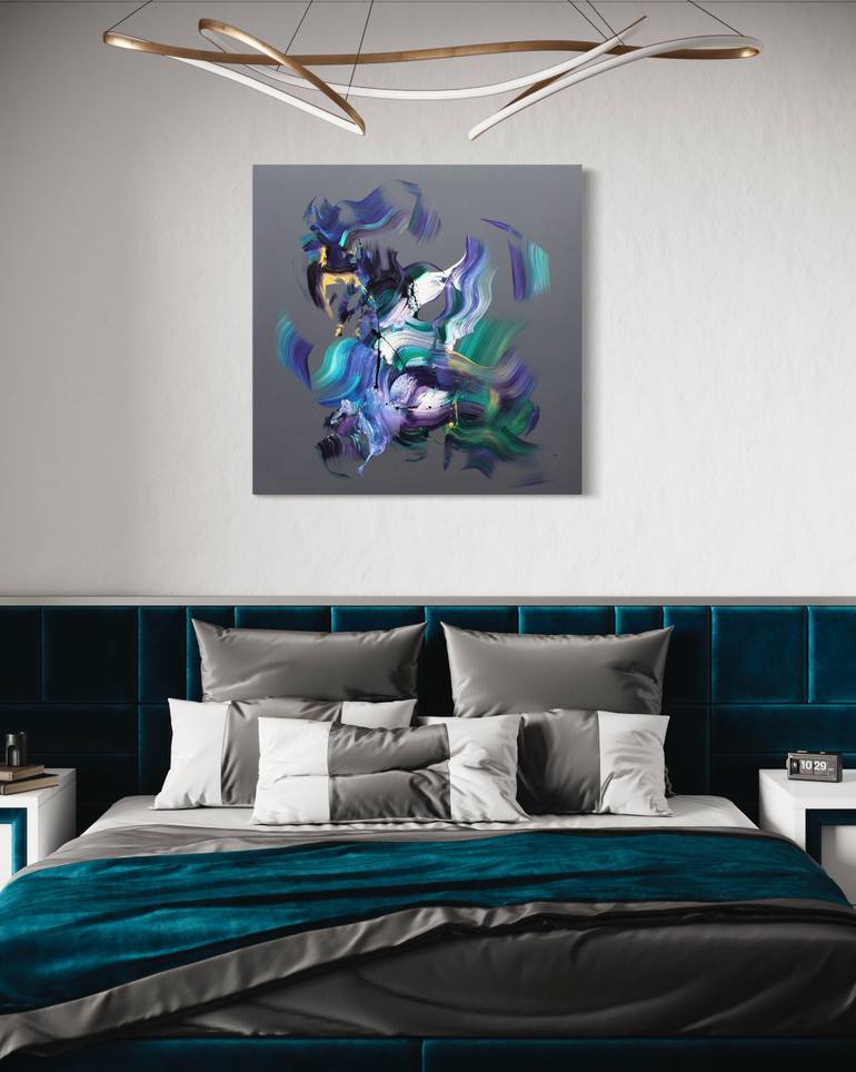 Original Abstract Expressionism Abstract Painting by Paresh Nrshinga Frsa