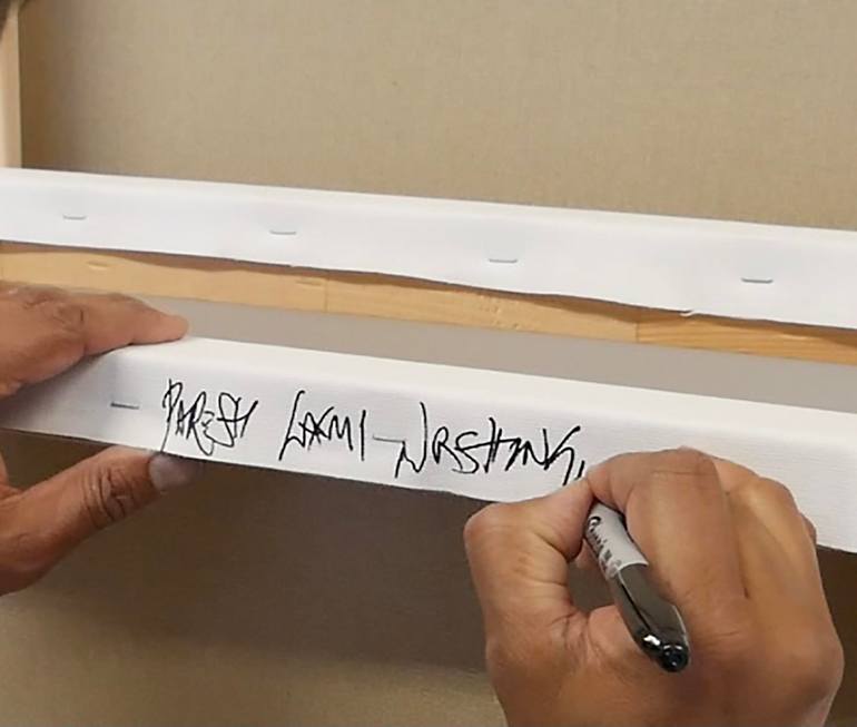 Original Abstract Expressionism Abstract Painting by Paresh Nrshinga Frsa