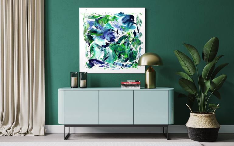 Original Abstract Expressionism Abstract Painting by Paresh Nrshinga Frsa