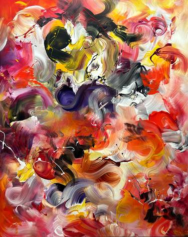 Original Abstract Expressionism Abstract Paintings by Paresh Nrshinga