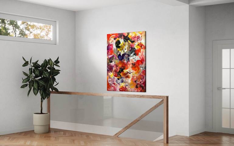 Original Abstract Expressionism Abstract Painting by Paresh Nrshinga Frsa