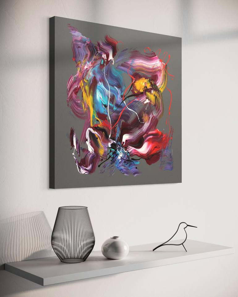 Original Abstract Expressionism Abstract Painting by Paresh Nrshinga Frsa