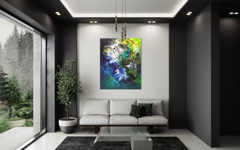 Original Abstract Expressionism Abstract Painting by Paresh Nrshinga