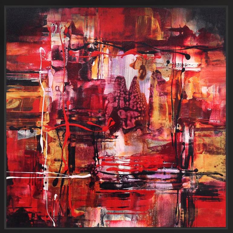 Original Abstract Expressionism Abstract Paintings by Paresh Nrshinga Frsa