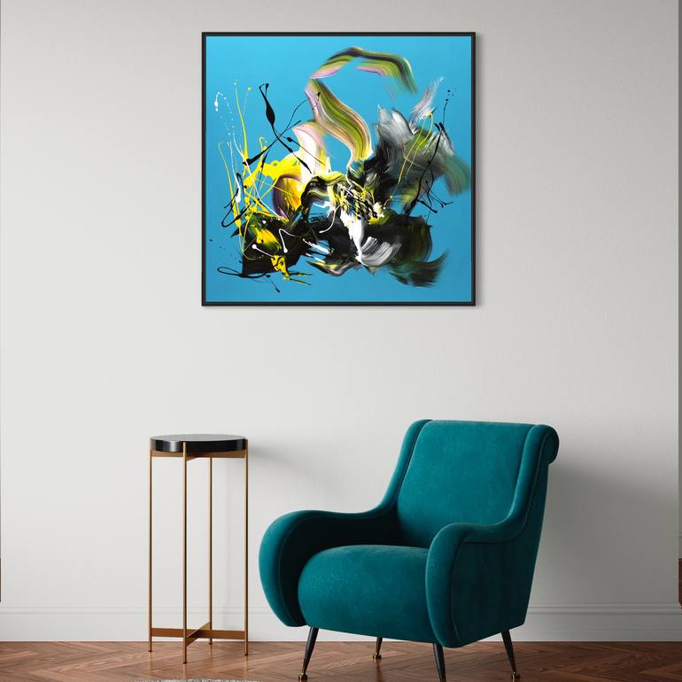 Original Abstract Expressionism Abstract Painting by Paresh Nrshinga Frsa