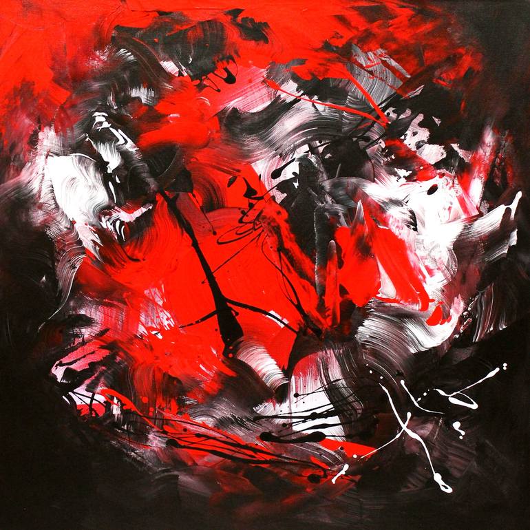 Original Abstract Expressionism Abstract Paintings by Paresh Nrshinga Frsa