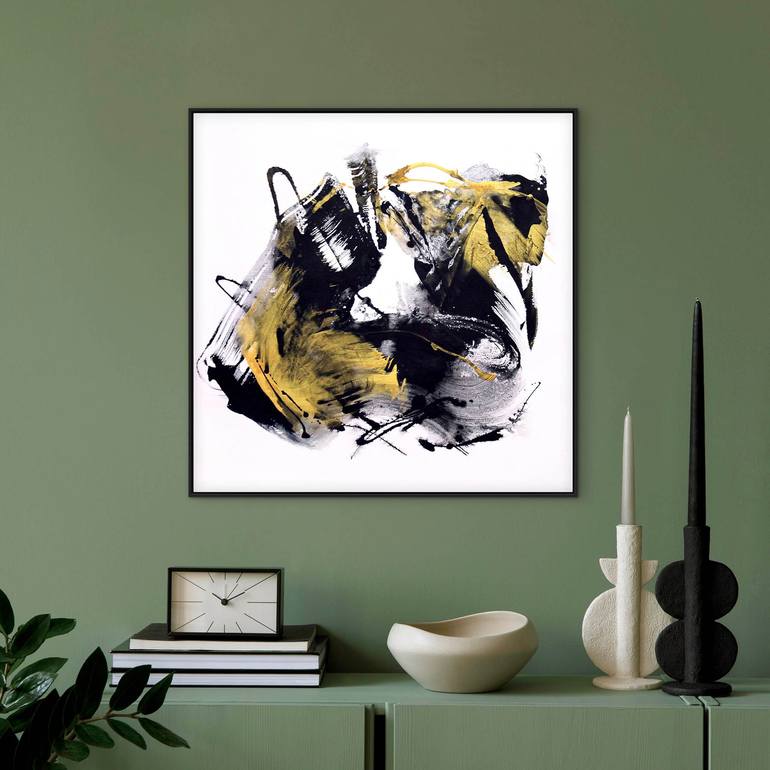 Original Abstract Expressionism Abstract Painting by Paresh Nrshinga Frsa