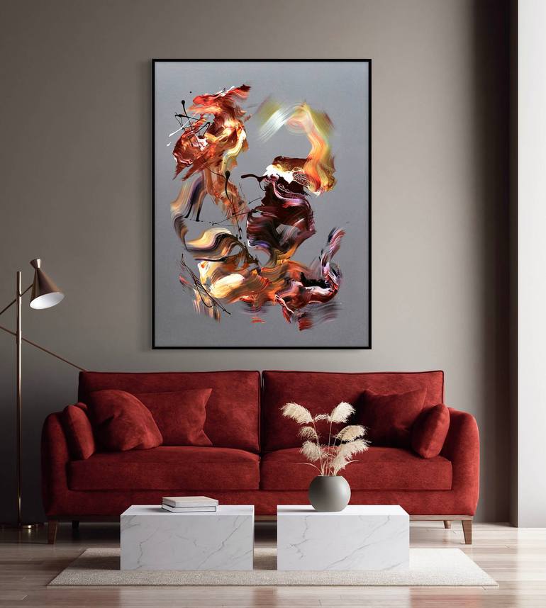 Original Abstract Expressionism Abstract Painting by Paresh Nrshinga Frsa