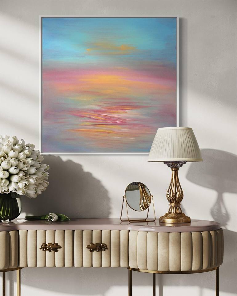 Original Abstract Seascape Painting by Paresh Nrshinga FRSA