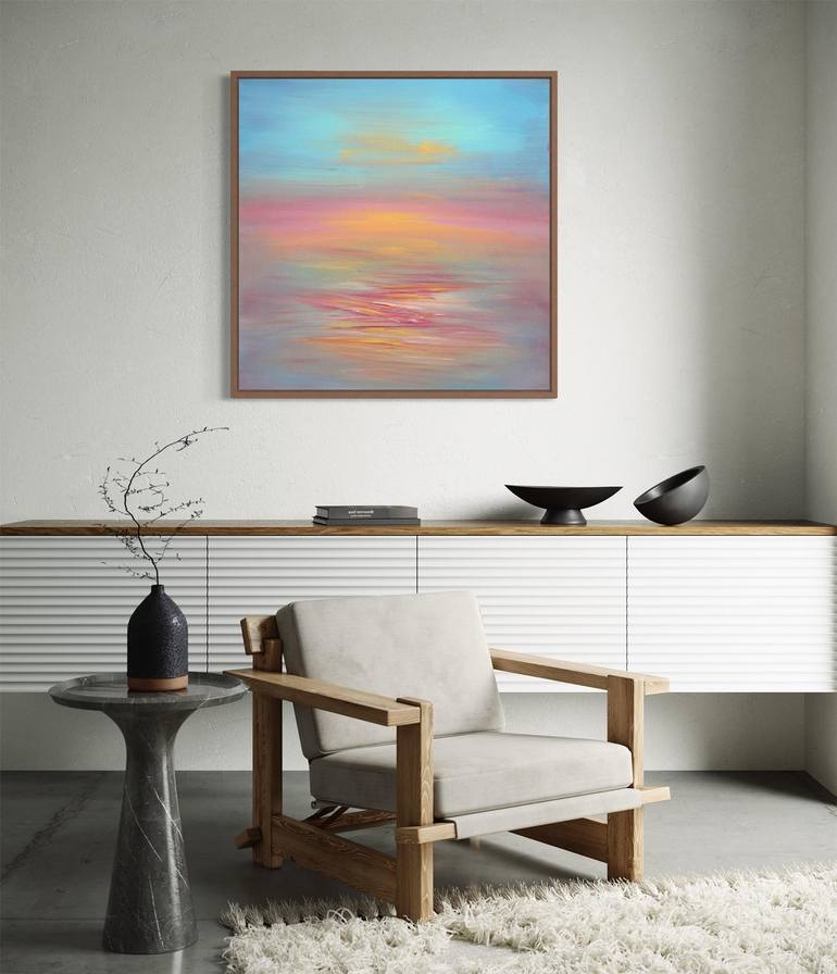 Original Abstract Seascape Painting by Paresh Nrshinga FRSA