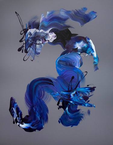 Original Abstract Expressionism Abstract Paintings by Paresh Nrshinga Frsa