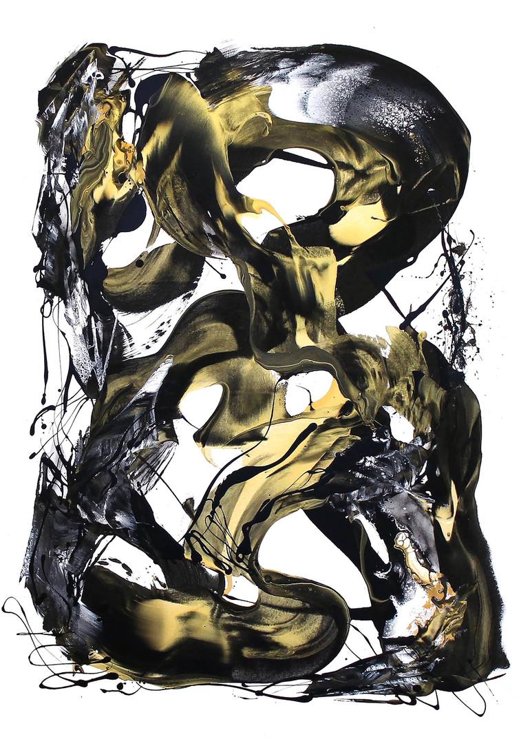 Original Abstract Expressionism Abstract Paintings by Paresh Nrshinga Frsa