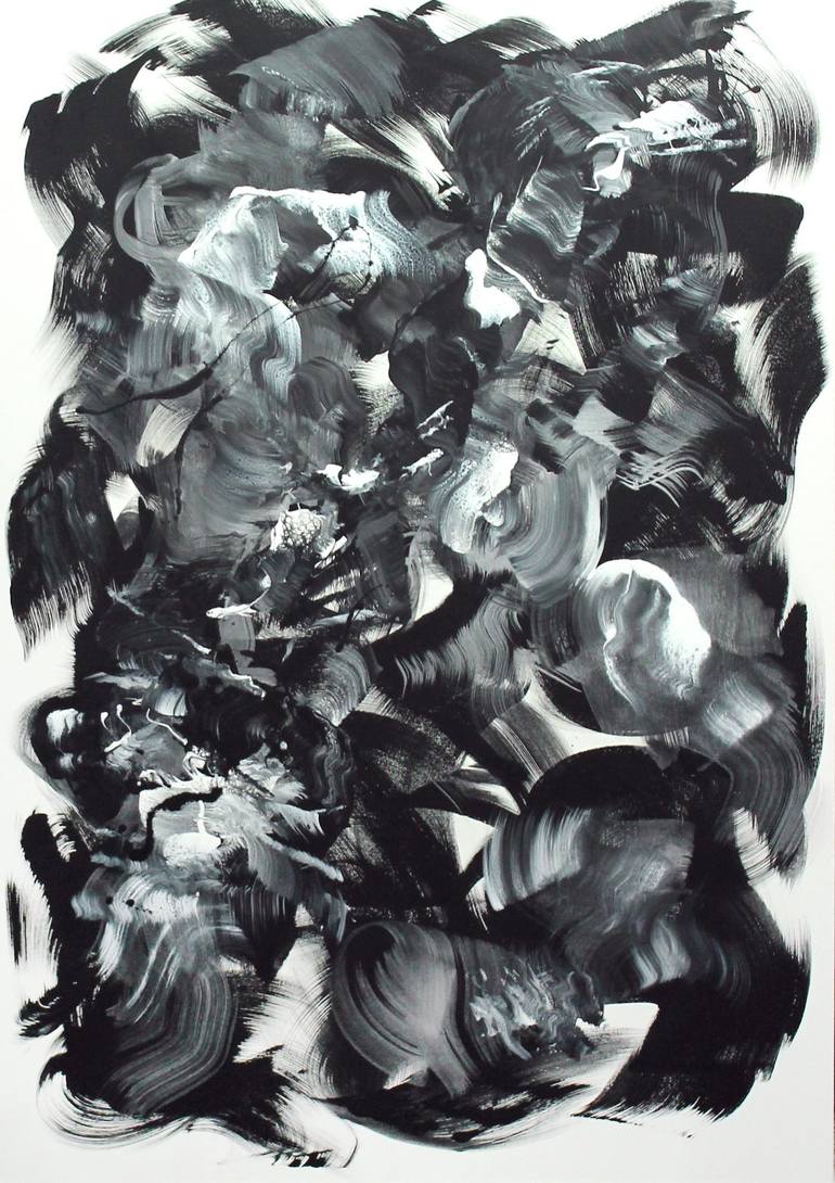 Original Abstract Expressionism Abstract Paintings by Paresh Nrshinga Frsa