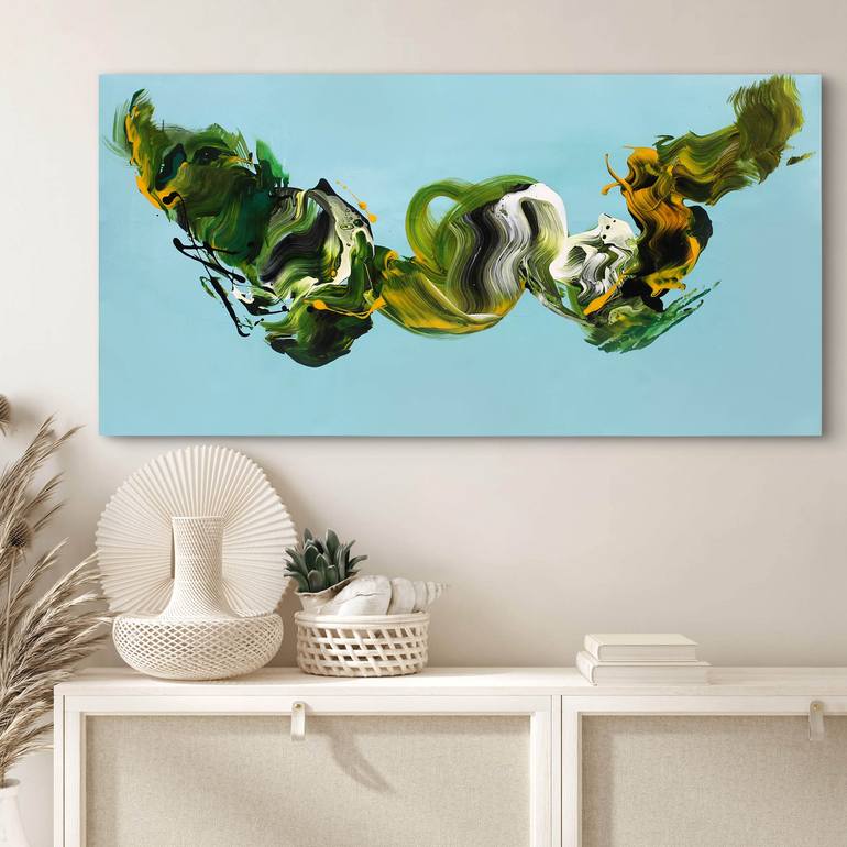 Original Art Nouveau Abstract Painting by Paresh Nrshinga Frsa