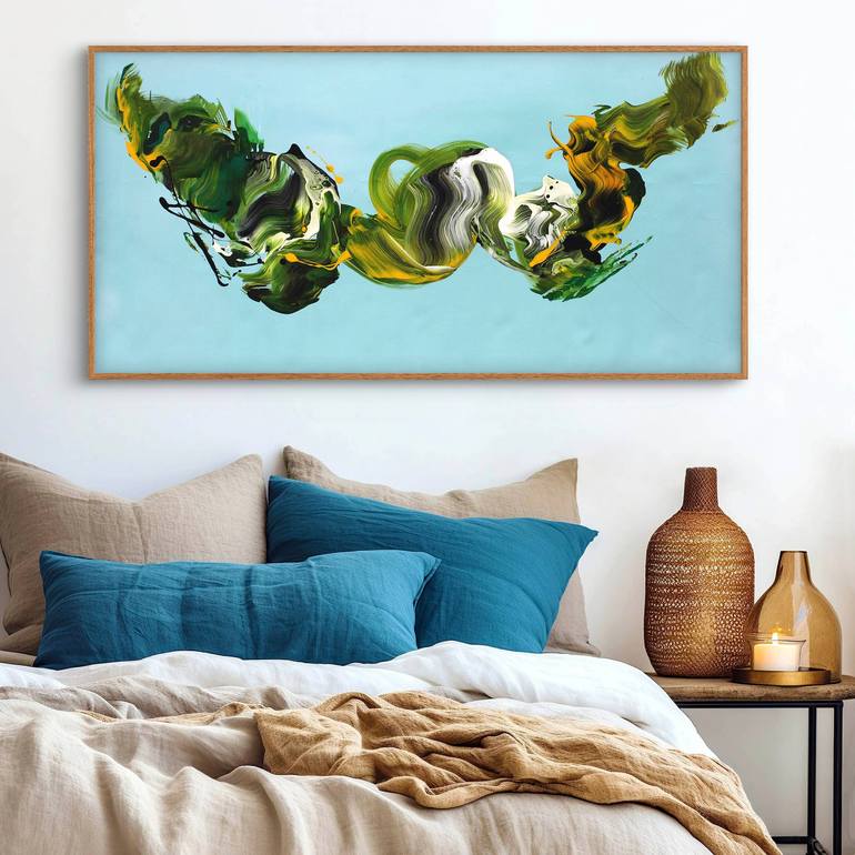 Original Art Nouveau Abstract Painting by Paresh Nrshinga Frsa