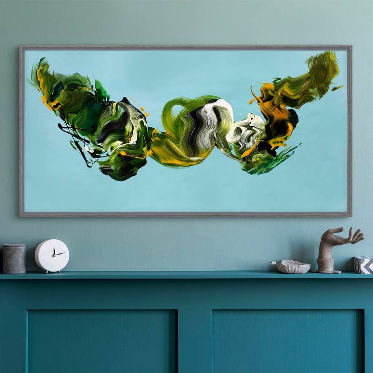 Original Art Nouveau Abstract Painting by Paresh Nrshinga Frsa