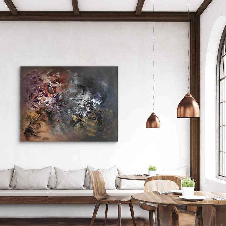 Original Abstract Expressionism Abstract Painting by Paresh Nrshinga Frsa