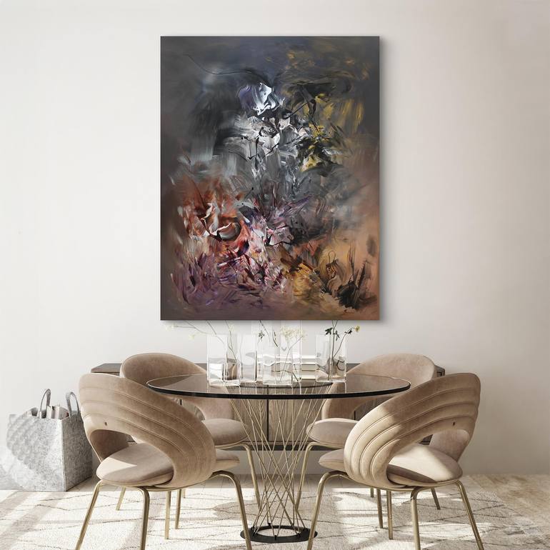 Original Abstract Expressionism Abstract Painting by Paresh Nrshinga Frsa