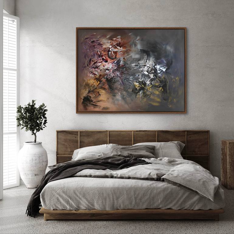 Original Abstract Expressionism Abstract Painting by Paresh Nrshinga Frsa