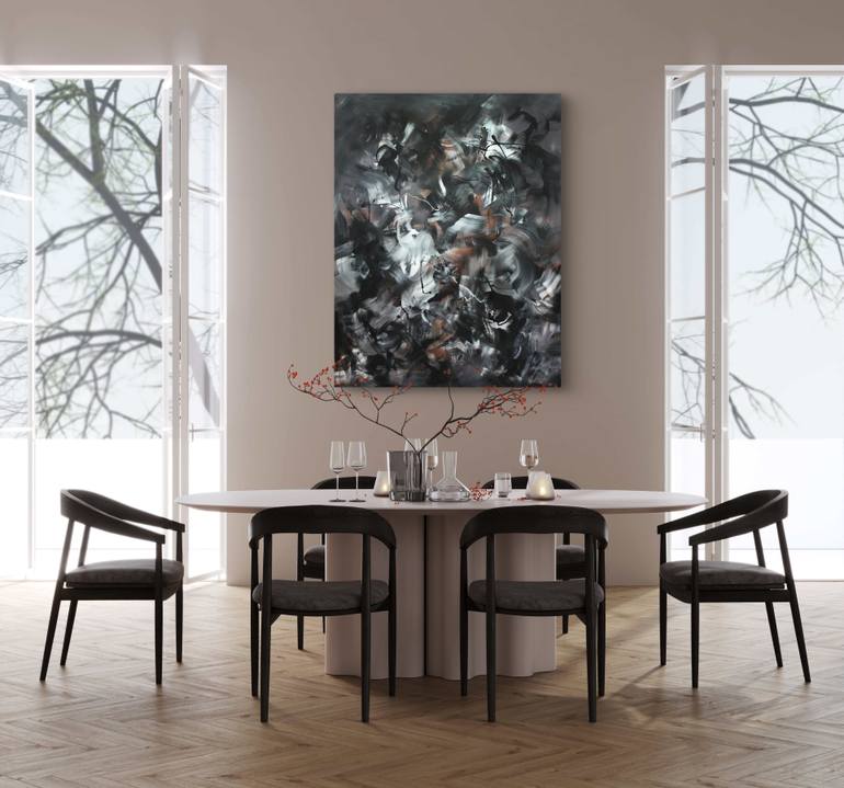 Original Abstract Expressionism Abstract Painting by Paresh Nrshinga Frsa