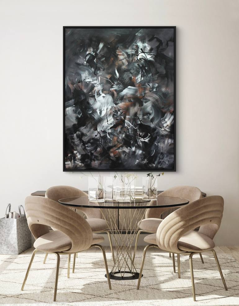 Original Abstract Expressionism Abstract Painting by Paresh Nrshinga Frsa