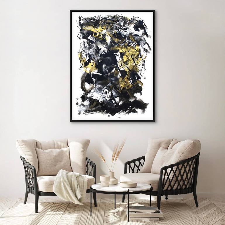 Original Abstract Expressionism Abstract Painting by Paresh Nrshinga Frsa