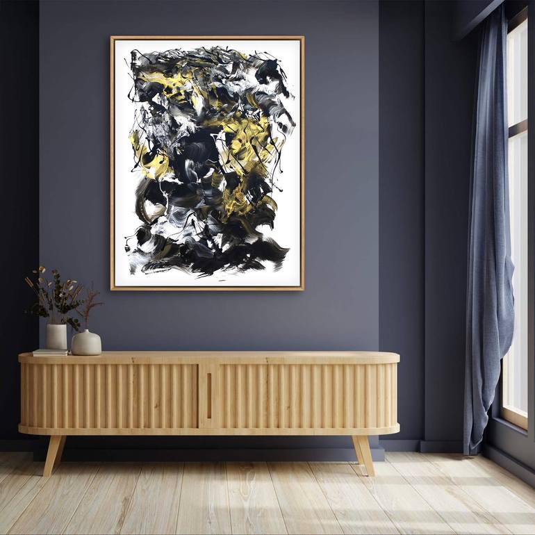 Original Abstract Expressionism Abstract Painting by Paresh Nrshinga Frsa