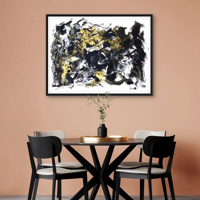 Original Abstract Expressionism Abstract Painting by Paresh Nrshinga Frsa