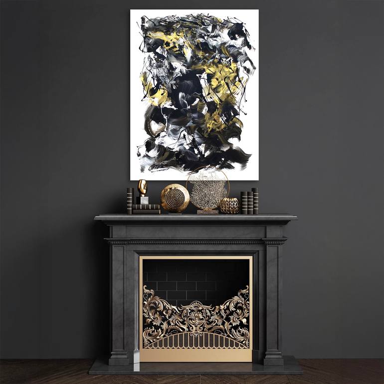 Original Abstract Expressionism Abstract Painting by Paresh Nrshinga Frsa