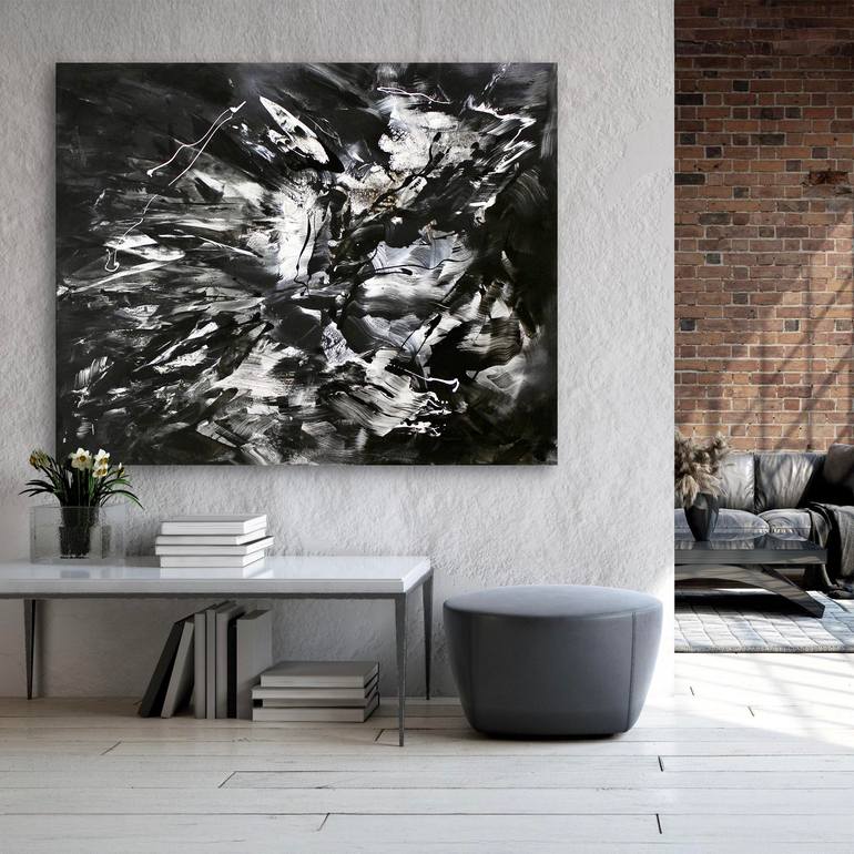Original Abstract Expressionism Abstract Painting by Paresh Nrshinga Frsa