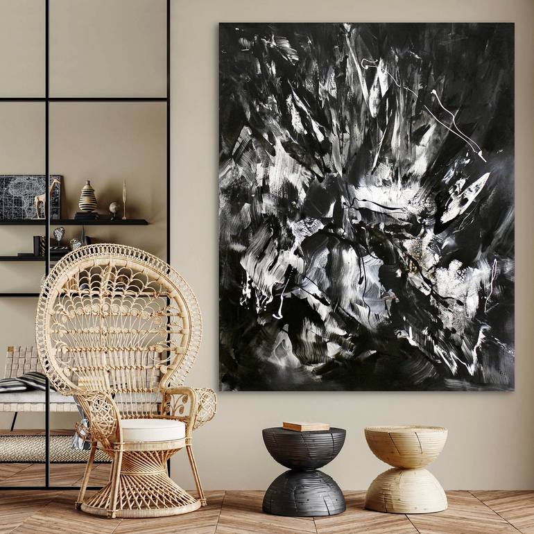 Original Abstract Expressionism Abstract Painting by Paresh Nrshinga Frsa