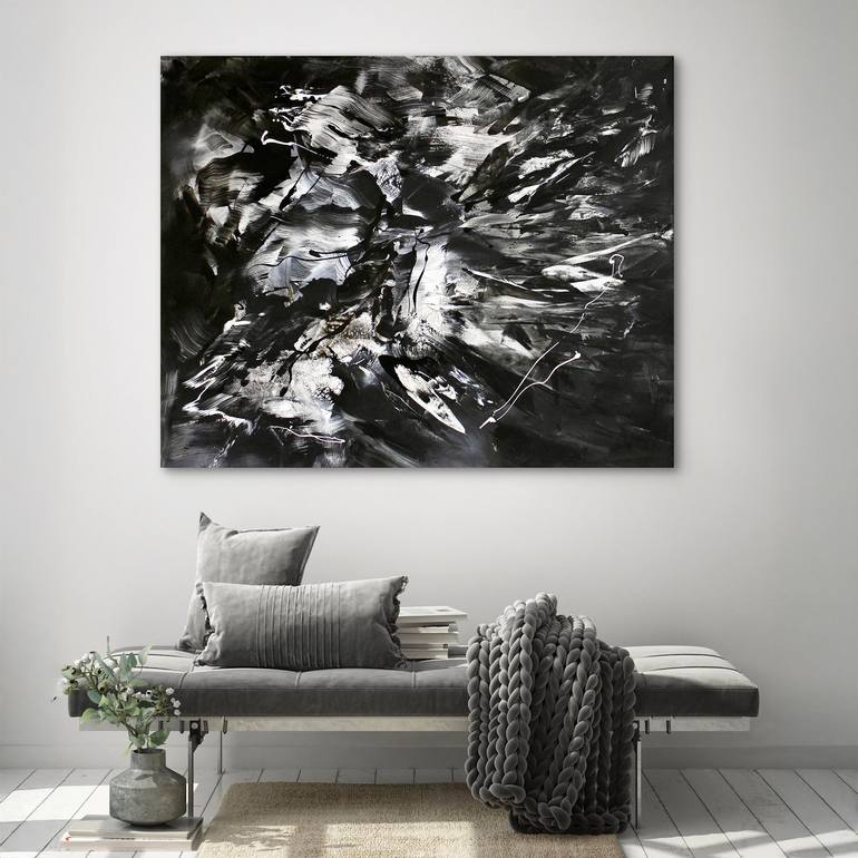 Original Abstract Expressionism Abstract Painting by Paresh Nrshinga Frsa