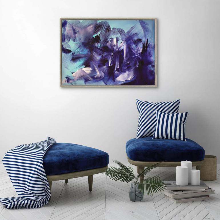 Original Abstract Expressionism Abstract Painting by Paresh Nrshinga Frsa