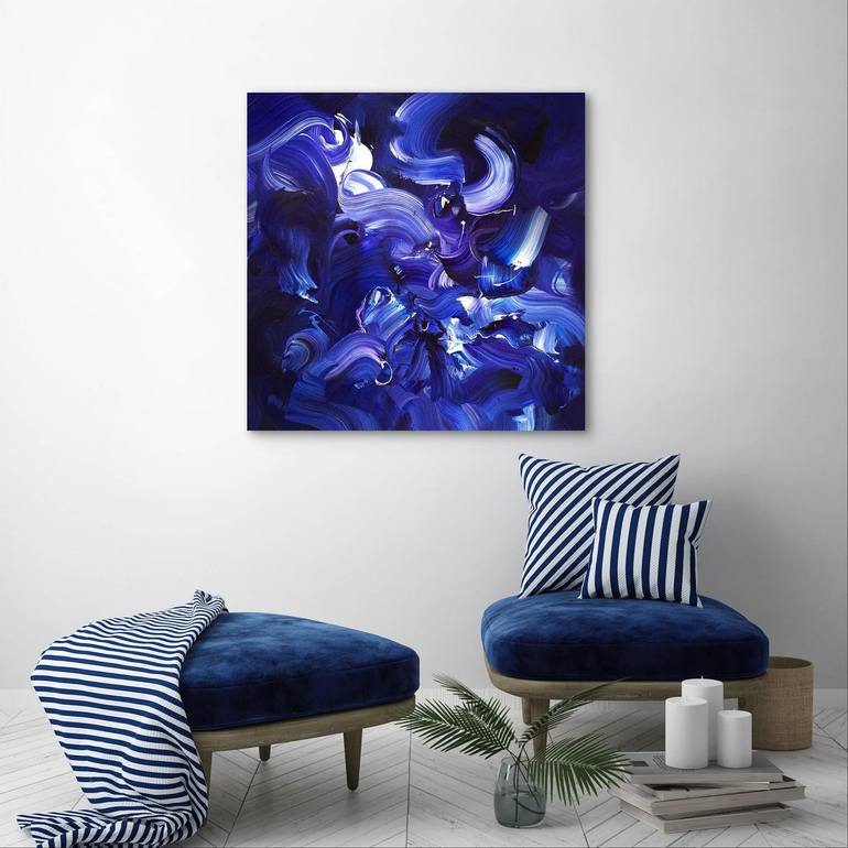 Original Abstract Expressionism Abstract Painting by Paresh Nrshinga Frsa