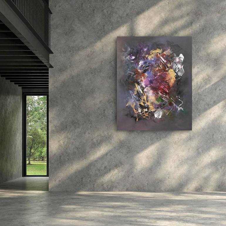 Original Abstract Expressionism Abstract Painting by Paresh Nrshinga Frsa