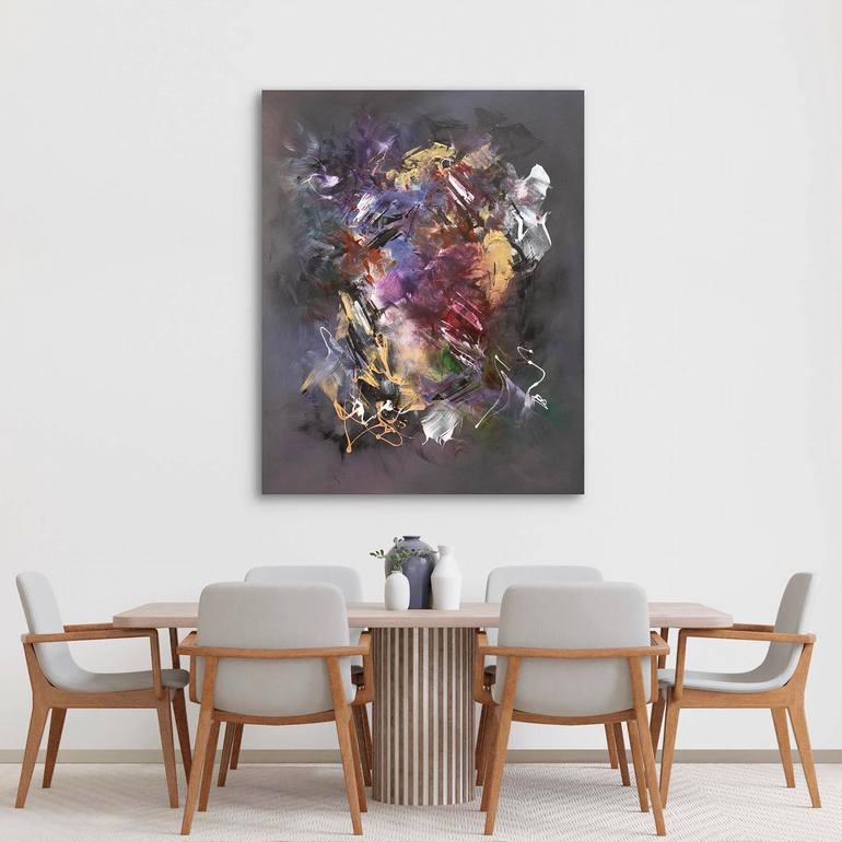 Original Abstract Expressionism Abstract Painting by Paresh Nrshinga Frsa